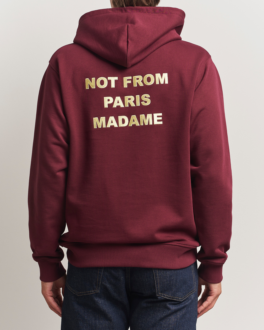Men | Sweaters & Knitwear | Drôle de Monsieur | Slogan Hoodie Wine