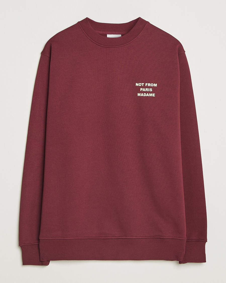 Men | Sweaters & Knitwear | Drôle de Monsieur | Slogan Sweatshirt Wine