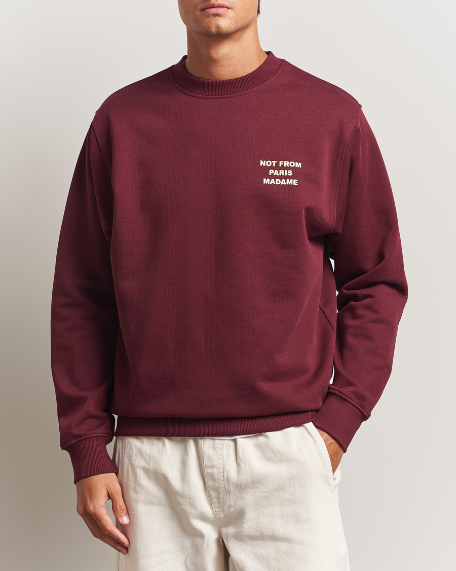 Men | Sweaters & Knitwear | Drôle de Monsieur | Slogan Sweatshirt Wine