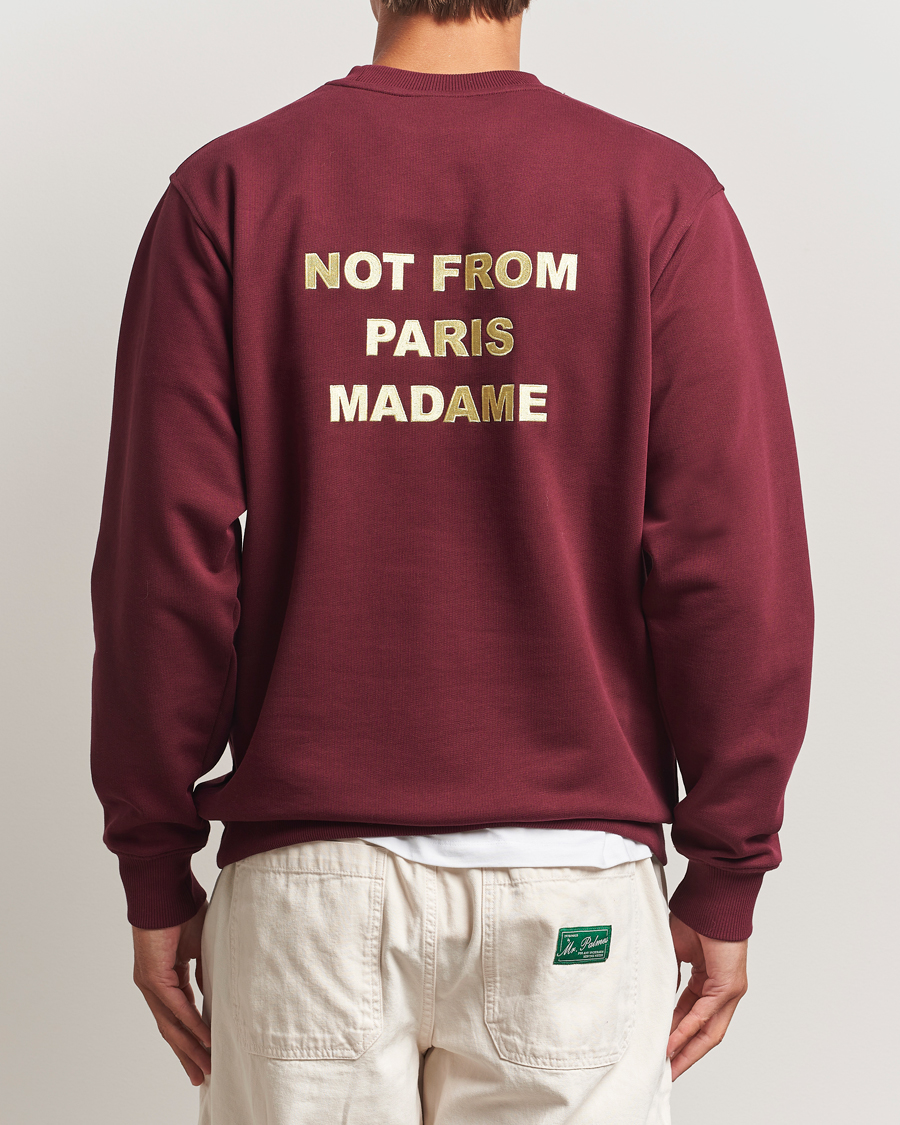Men | Sweaters & Knitwear | Drôle de Monsieur | Slogan Sweatshirt Wine