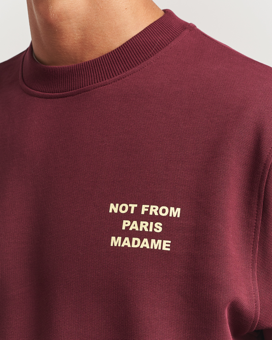 Men | Sweaters & Knitwear | Drôle de Monsieur | Slogan Sweatshirt Wine