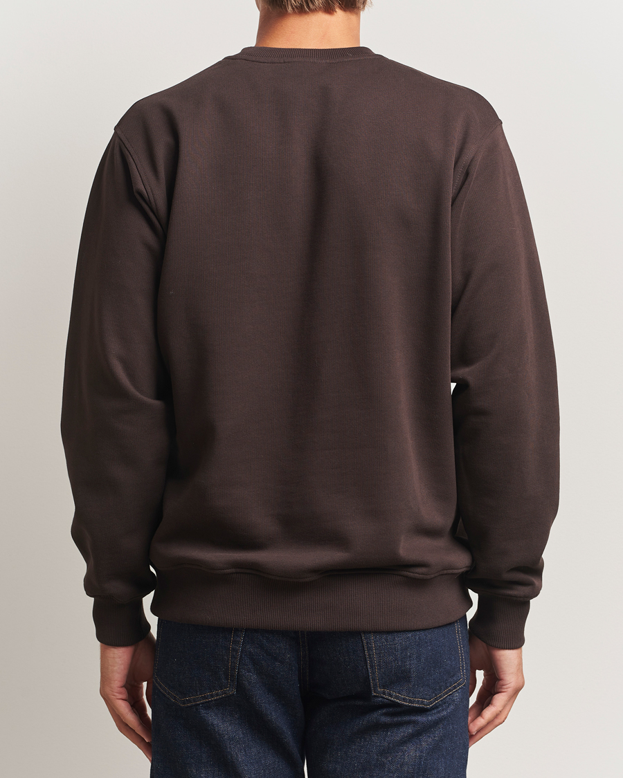 Men | Sweaters & Knitwear | Drôle de Monsieur | Classic Slogan Sweatshirt Dark Brown
