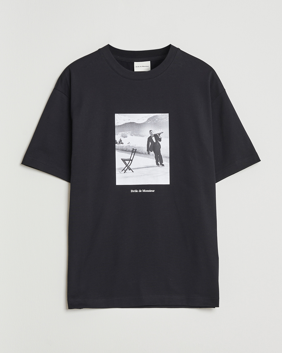 Men | T-Shirts | Drôle de Monsieur | Ice Skating Waiter T-Shirt Black