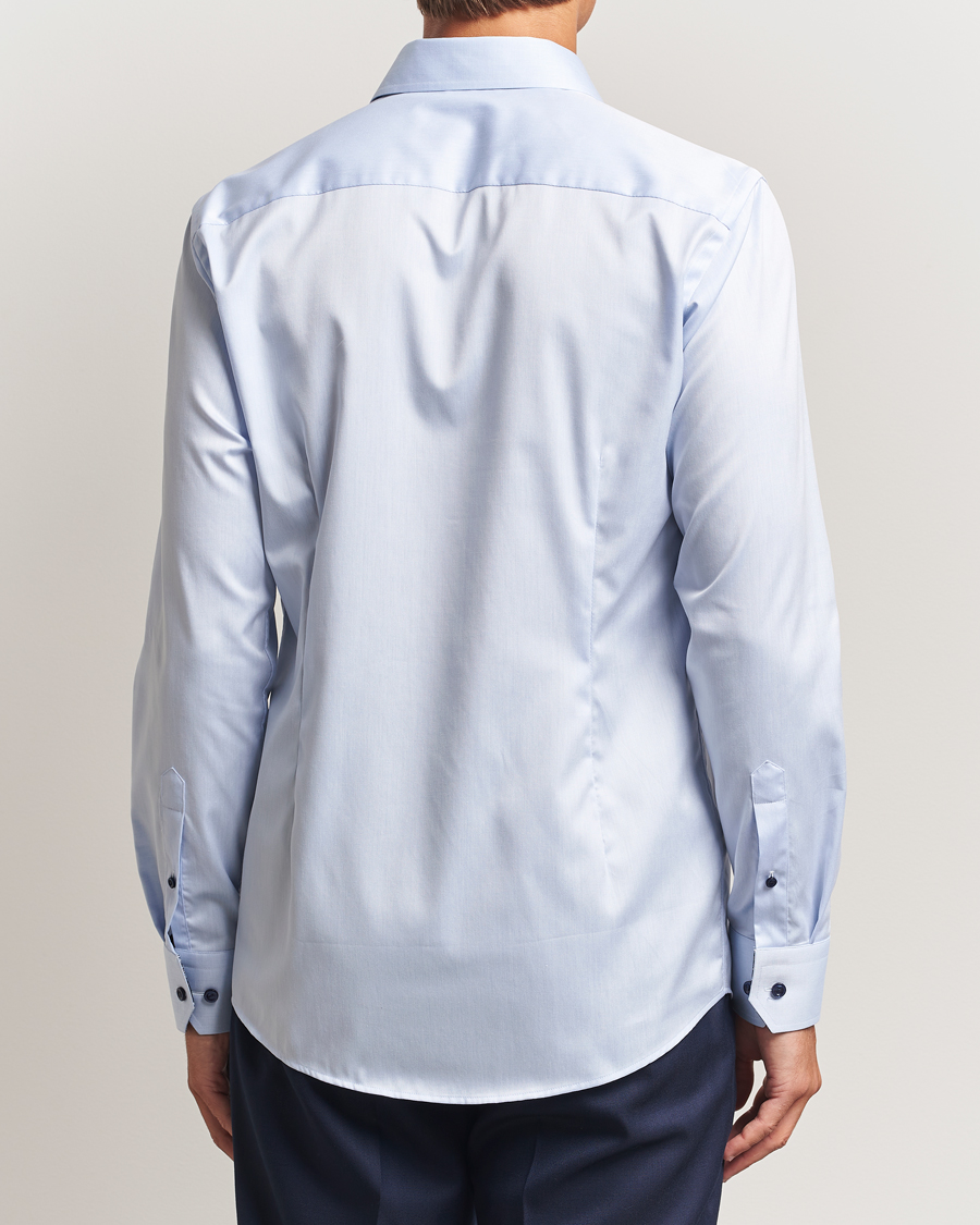 Men | Shirts | Eton | Slim Fit Signature Twill Contrast Shirt Light Blue
