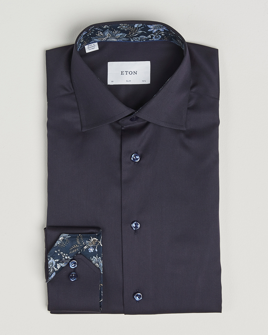 eton men's slim fit signature twill dress shirt reviews Eton Men's Cotton-Twill Slim-Fit Dress Shirt - Black