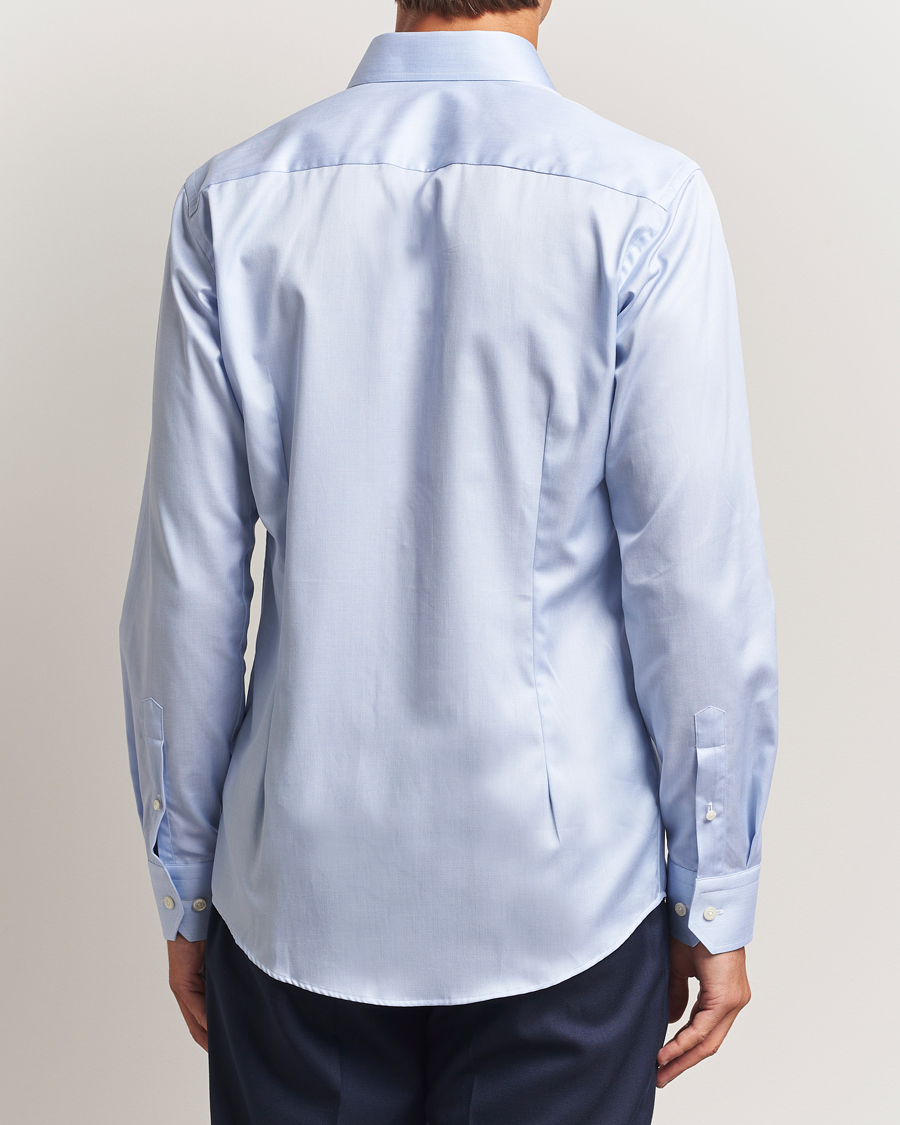 Men | Shirts | Eton | Slim Fit Signature Twill Paspoal Shirt Light Blue
