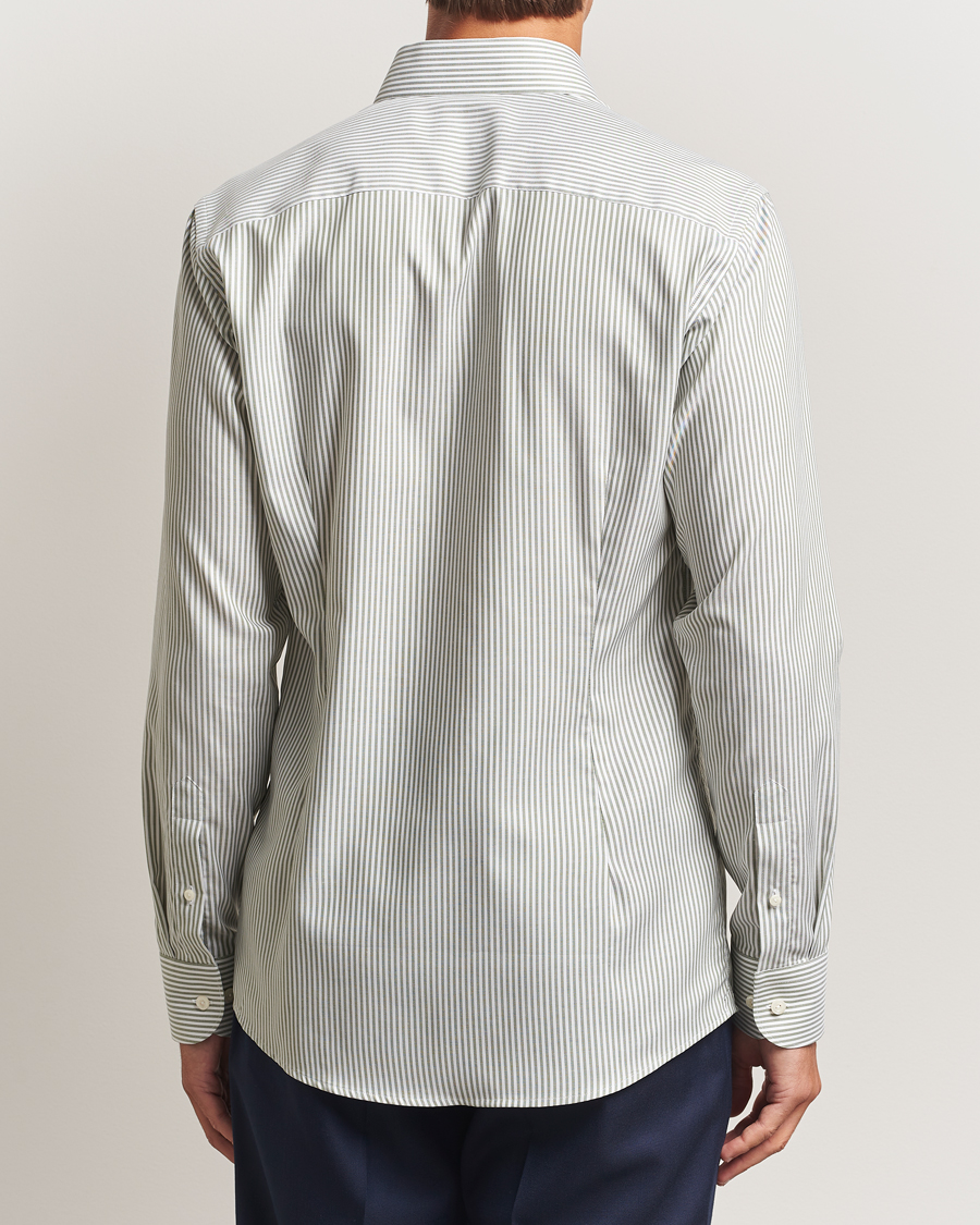 Men | Shirts | Eton | Slim Fit Bengal Striped Oxford Shirt Green