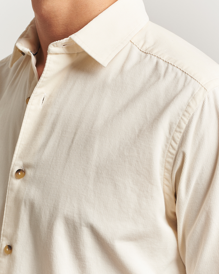 Men | Shirts | Eton | Casual Fit Corduroy Shirt Off White