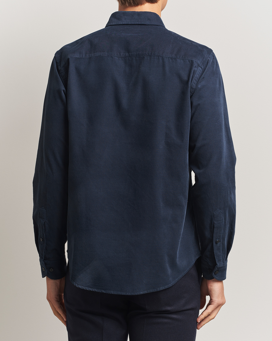 Men | Shirts | Eton | Casual Fit Corduroy Shirt Navy