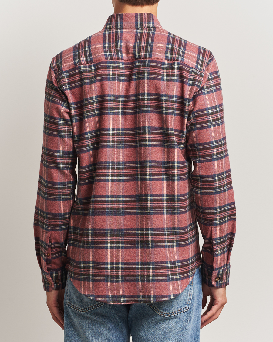 Men | Shirts | Eton | Casual Fit Checked Flannel Shirt Red Multi