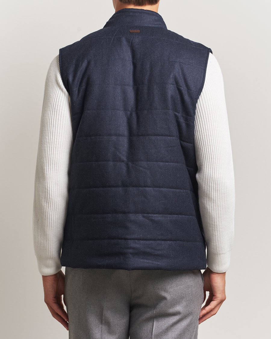 Men | Coats & Jackets | Eton | Wool Padded Vest Navy