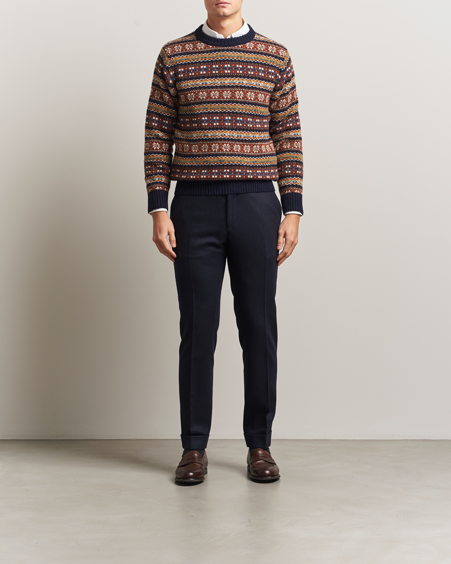 Men | Sweaters & Knitwear | Eton | Wool Knitted Fair Isle Sweater Multi