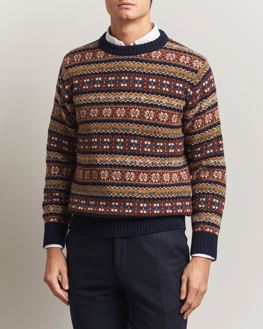 Men | Sweaters & Knitwear | Eton | Wool Knitted Fair Isle Sweater Multi