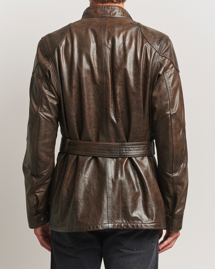 Men | Coats & Jackets | Belstaff | Trailmaster Panther Leather Jacket Dark Earth