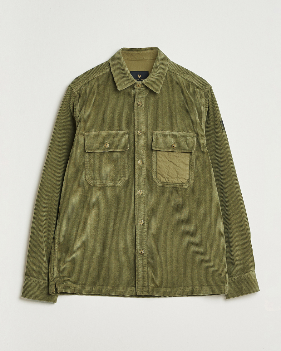 Men | Shirts | Belstaff | Fallgate Cord Overshirt True Olive