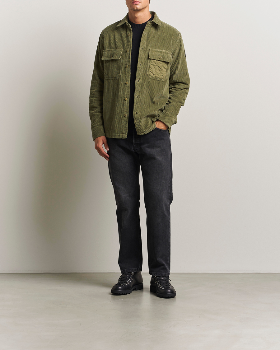 Men | Shirts | Belstaff | Fallgate Cord Overshirt True Olive