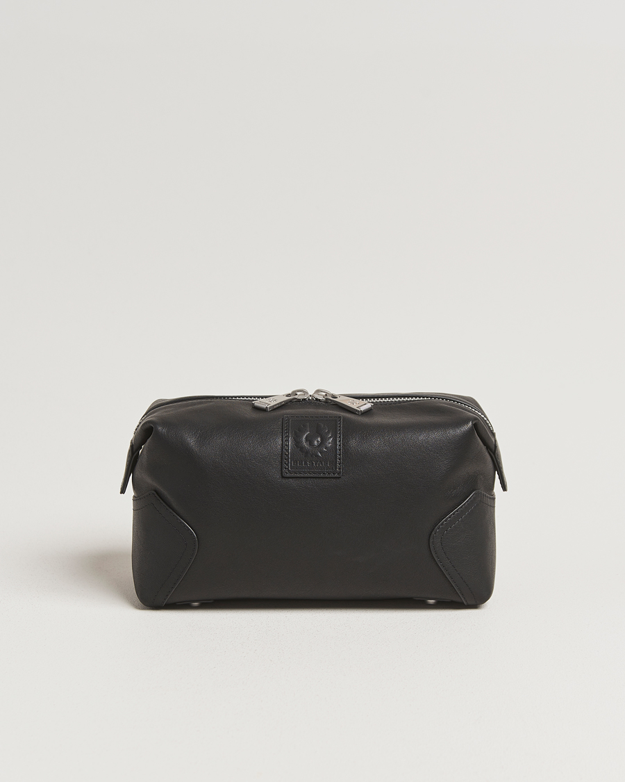 Men | Belstaff Maclagan Leather Wash Bag Black | Belstaff | Maclagan Leather Wash Bag Black