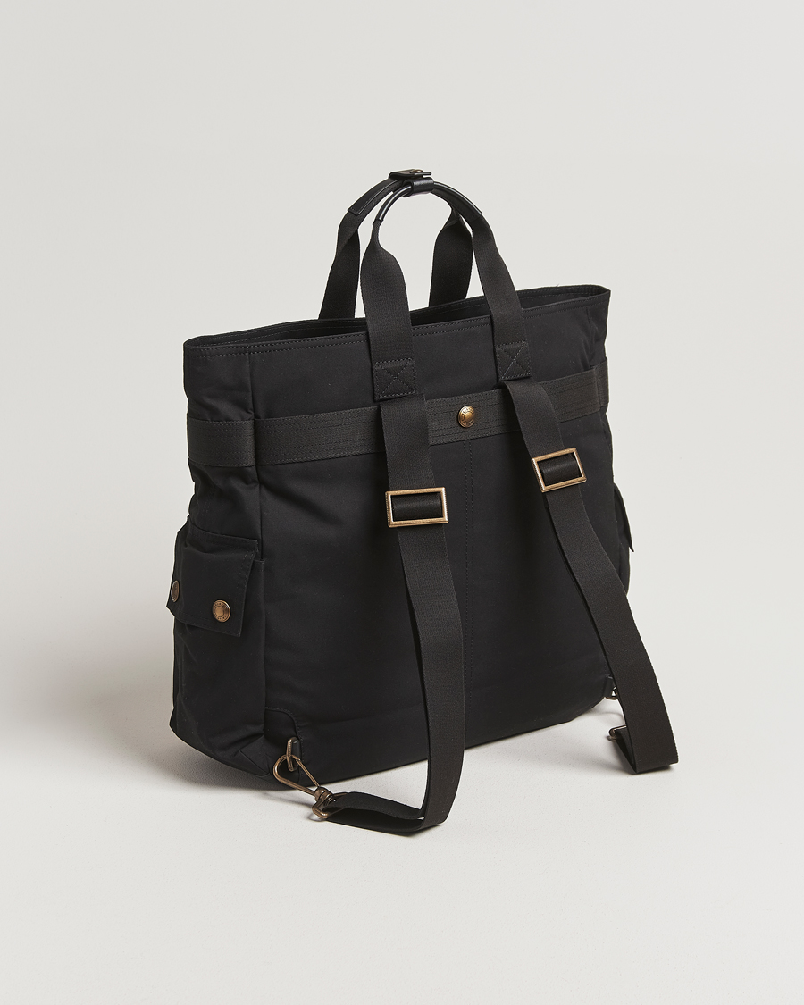 Men | Belstaff Trailmaster 2-Way Wax Tote Black | Belstaff | Trailmaster 2-Way Wax Tote Black