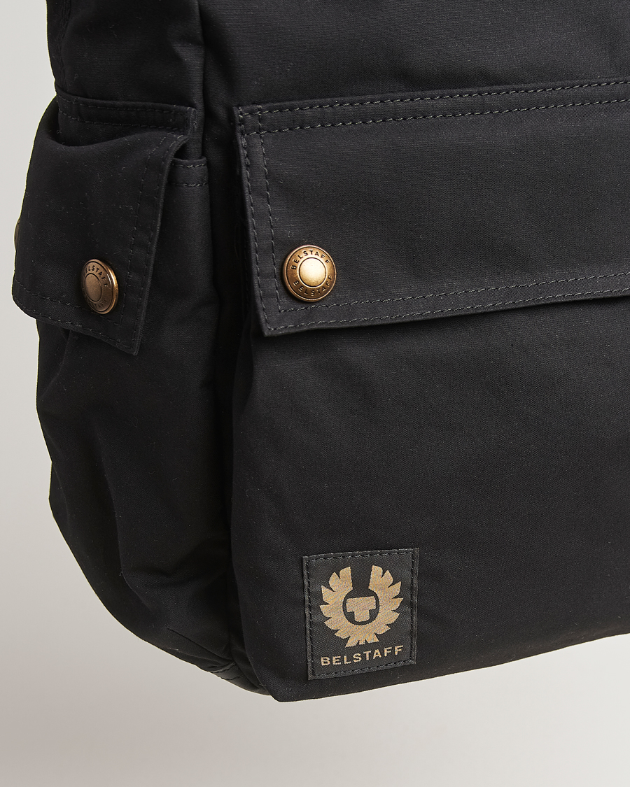 Men | Belstaff Trailmaster 2-Way Wax Tote Black | Belstaff | Trailmaster 2-Way Wax Tote Black