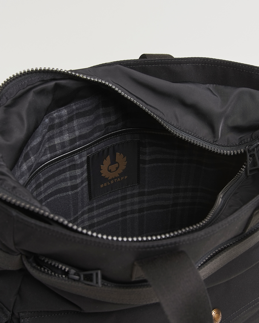 Men | Belstaff Trailmaster 2-Way Wax Tote Black | Belstaff | Trailmaster 2-Way Wax Tote Black