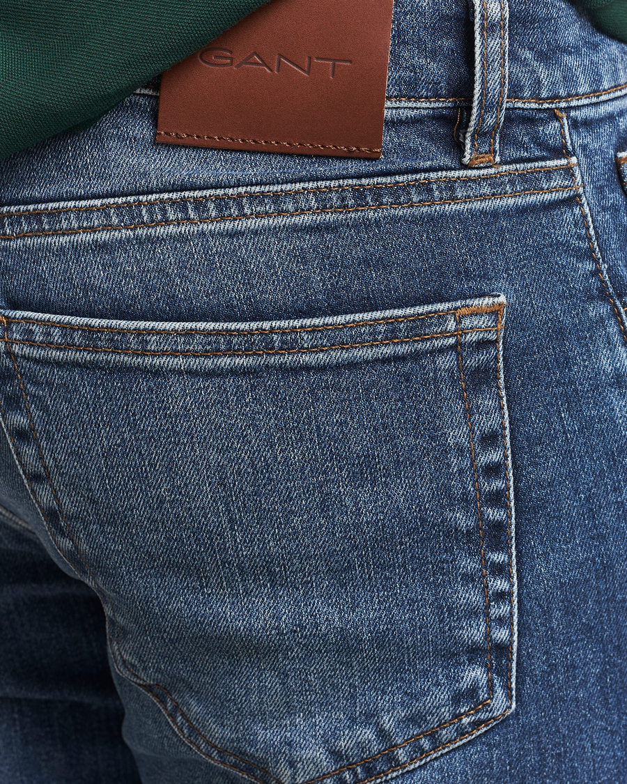 Men | Jeans | GANT | Regular Fit Jeans Mid Blue Vintage