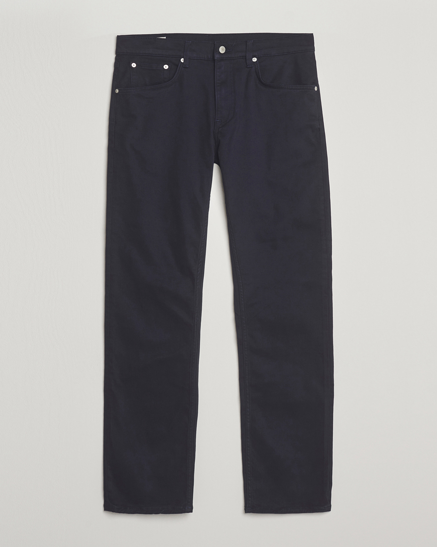 Men | Trousers | GANT | Regular Fit Moleskin 5-Pocket Trousers Evening Blue