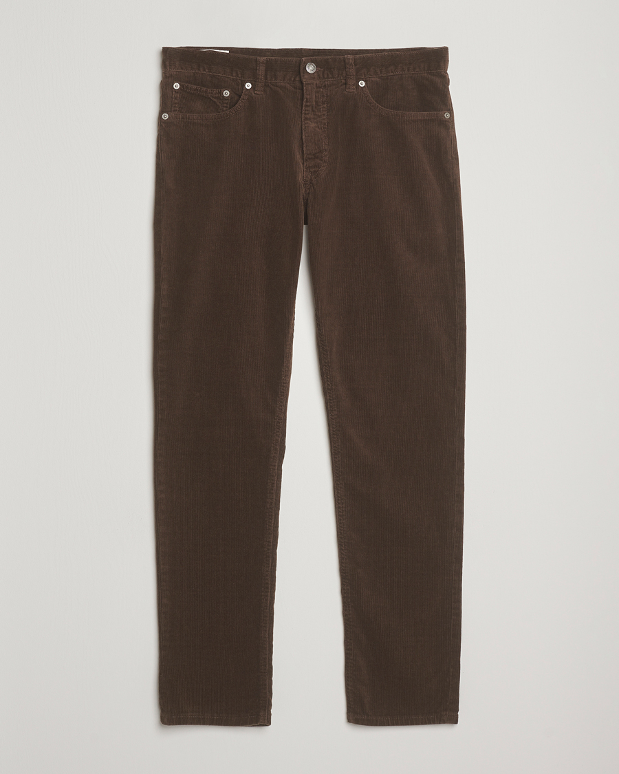Men | Trousers | GANT | Cord 5-Pocket Jeans Rich Brown