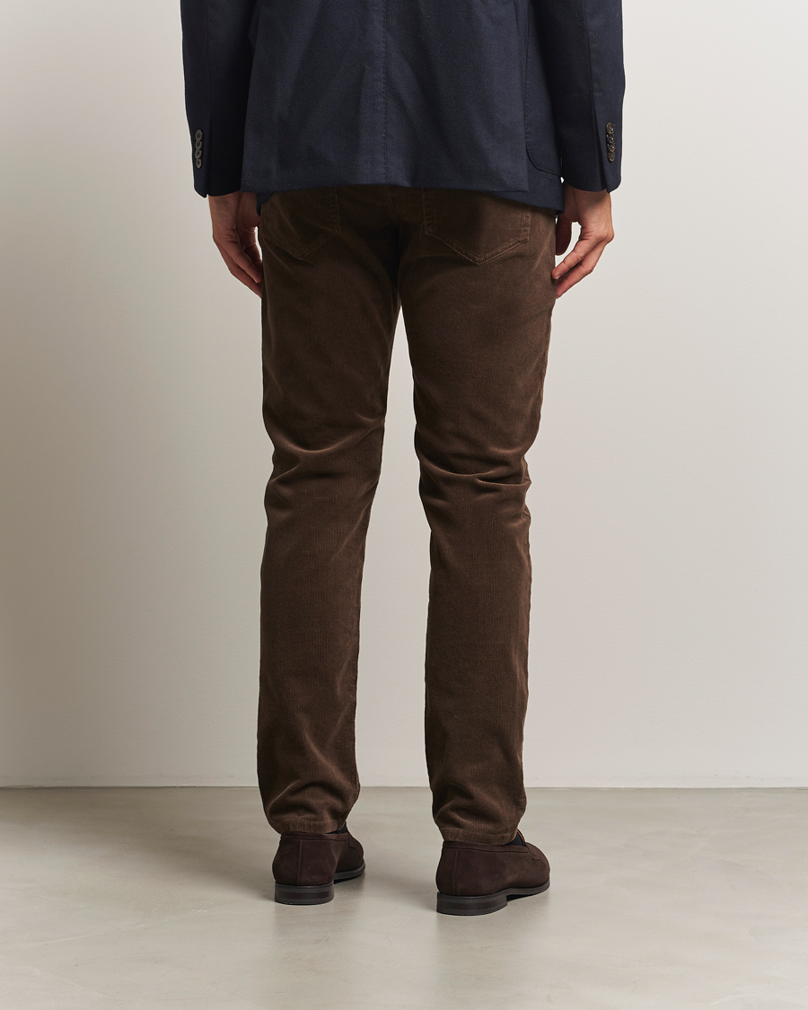 Men | Trousers | GANT | Cord 5-Pocket Jeans Rich Brown