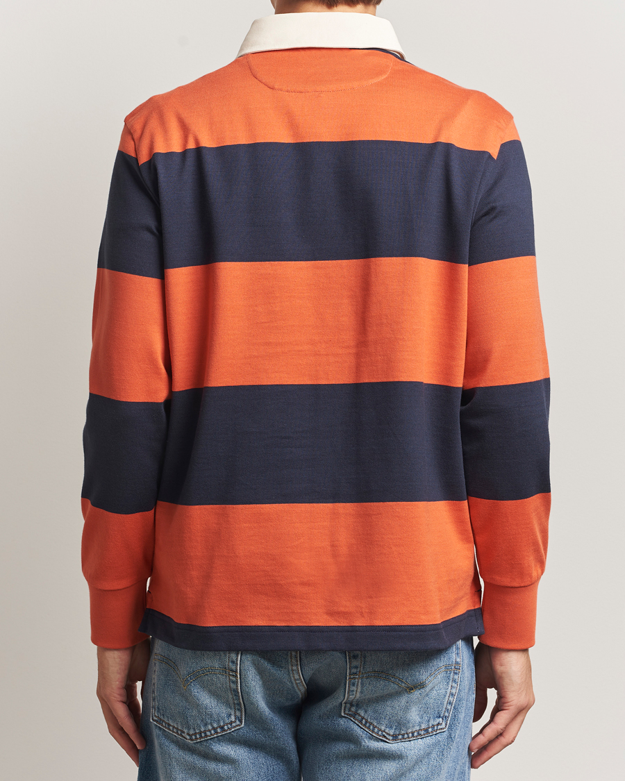 Men | Sweaters & Knitwear | GANT | Striped Heavy Rugger Evening Blue