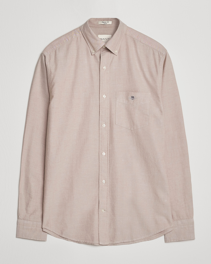 Men | Shirts | GANT | Regluar Fit Classic Oxford Shirt Warm Khaki