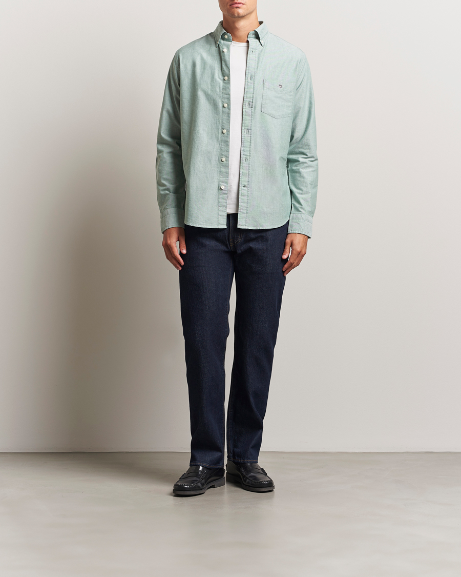 Men | Shirts | GANT | Regluar Fit Classic Oxford Shirt Forest Green