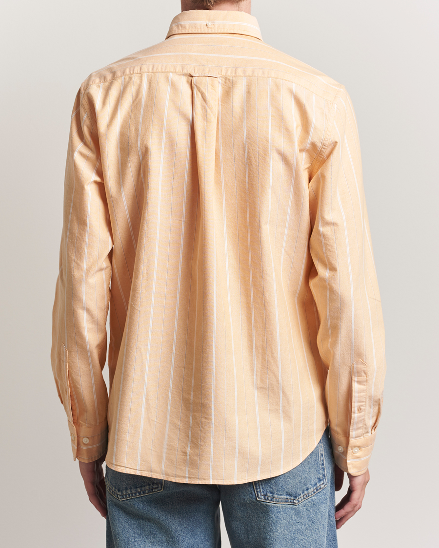 Men | Shirts | GANT | Regular Fit Classic Striped Oxford Shirt Yellow Lichen