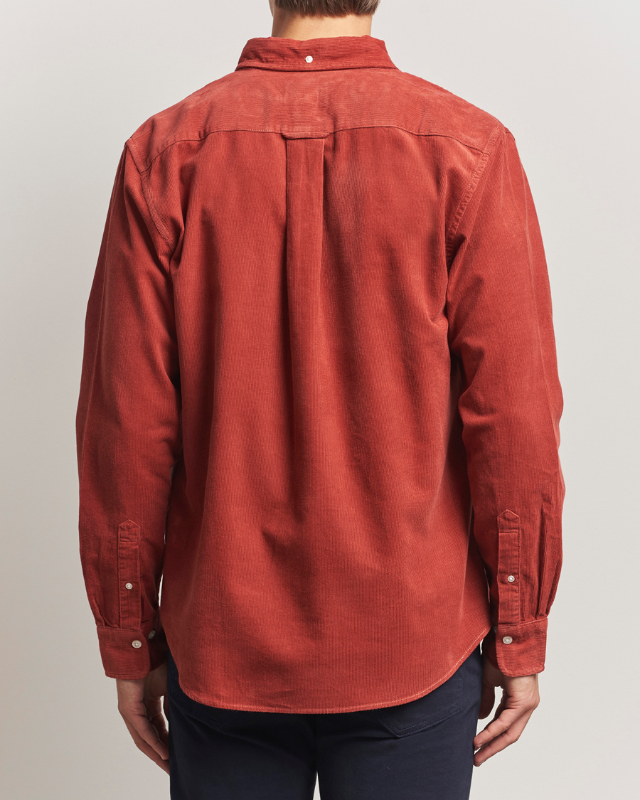 Men | Shirts | GANT | Regular Fit Corduroy Shirt Modern Rust