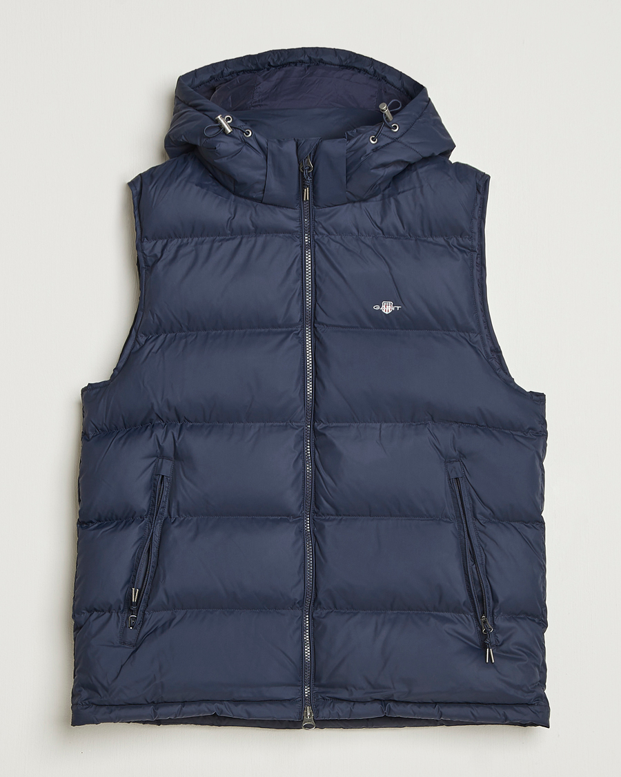 Men | Gilets | GANT | The Active Cloud Vest Evening Blue