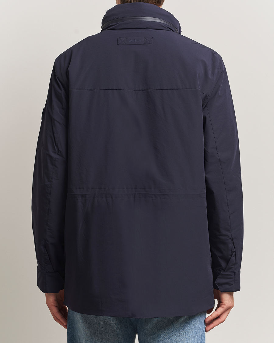 Men | Coats & Jackets | Gant | Double Mid Length Field Jacket Evening Blue