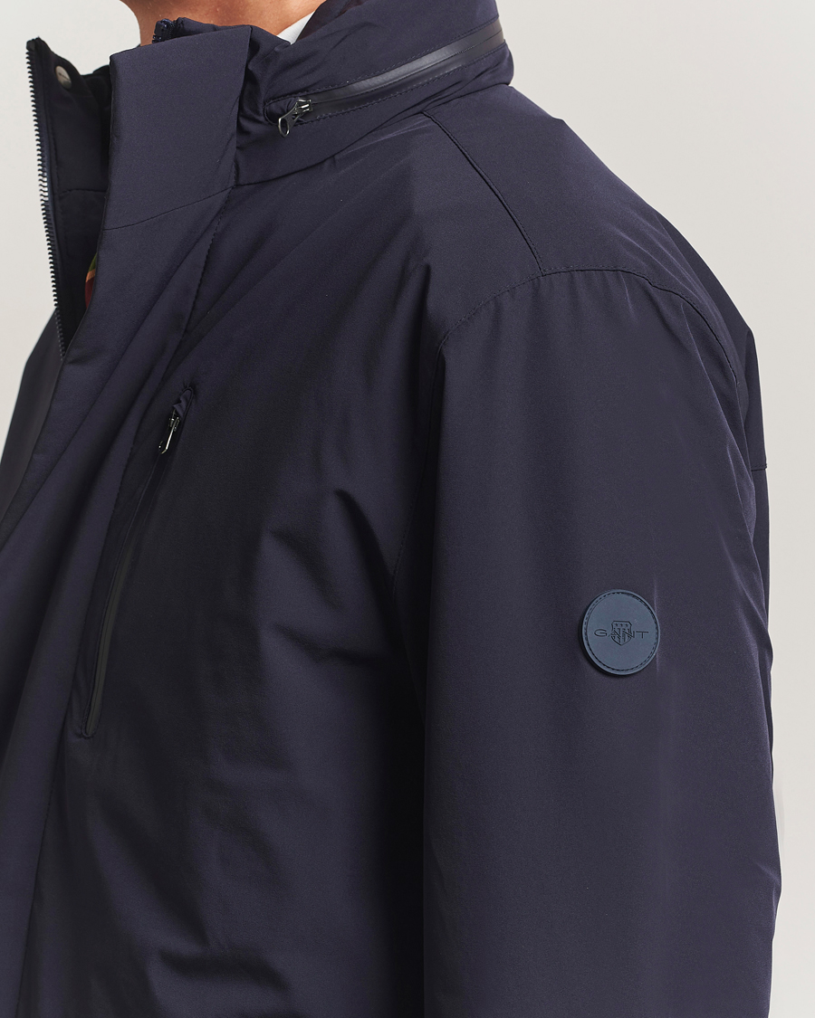 Men | Coats & Jackets | Gant | Double Mid Length Field Jacket Evening Blue