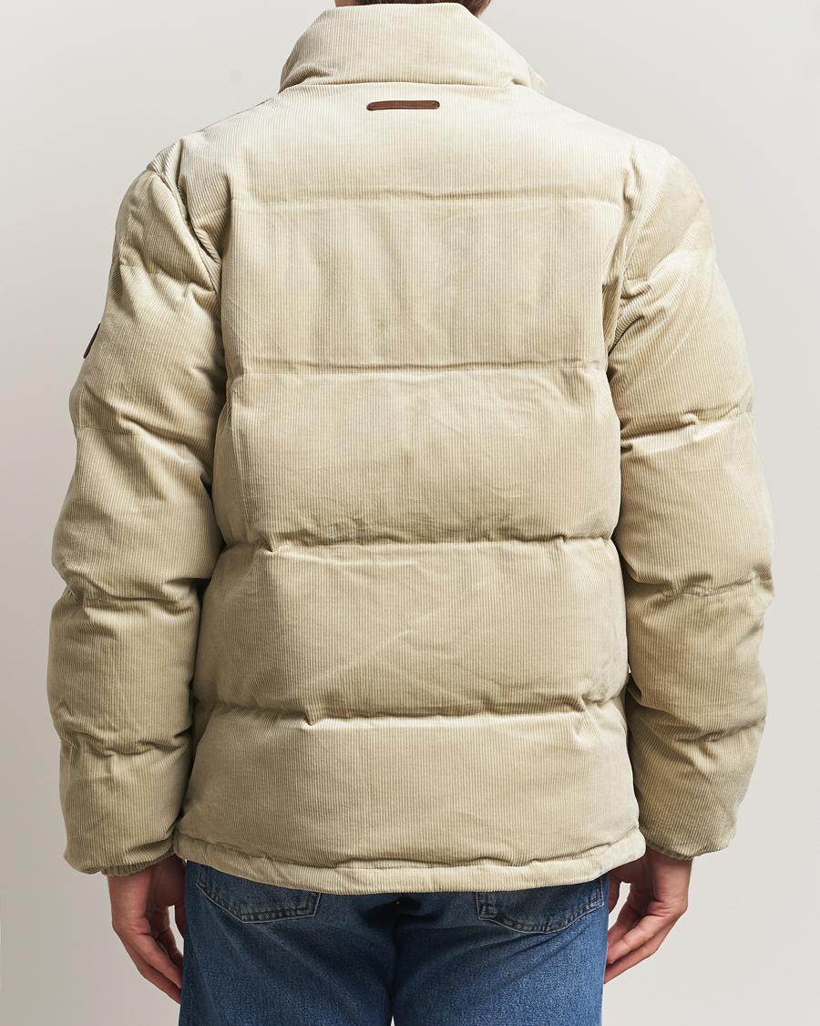 Men | Coats & Jackets | Gant | Corduroy Down Puffer Jacker Greige