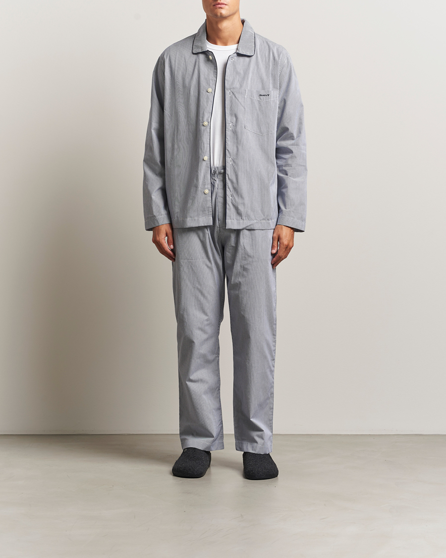 Men | Pyjamas & Robes | GANT | Striped Pyjama Set Persian Blue