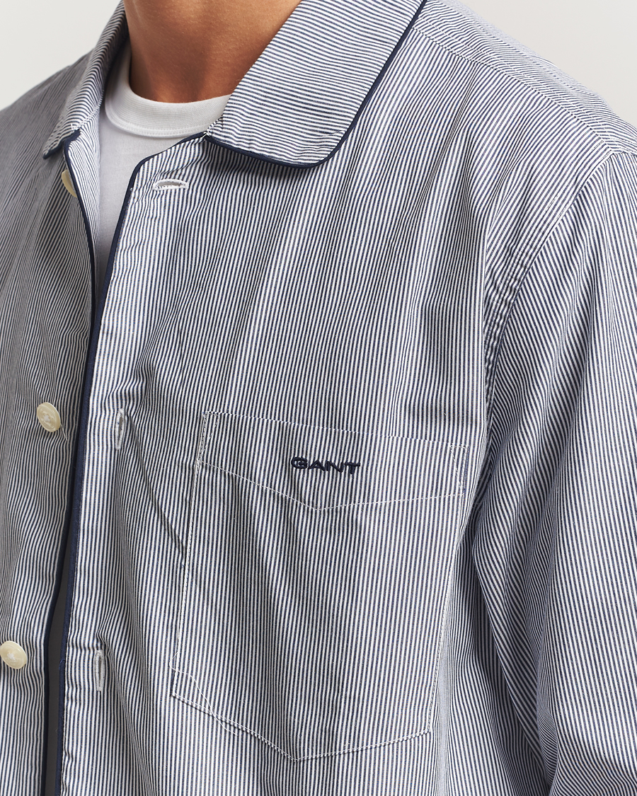 Men | Pyjamas & Robes | GANT | Striped Pyjama Set Persian Blue