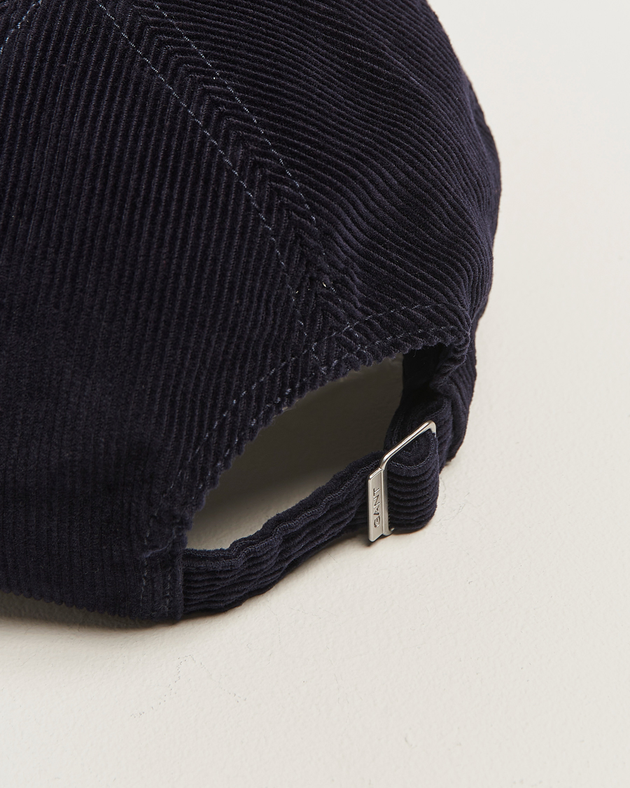 Men | GANT G Badge Corduroy Cap Evening Blue | GANT | G Badge Corduroy Cap Evening Blue
