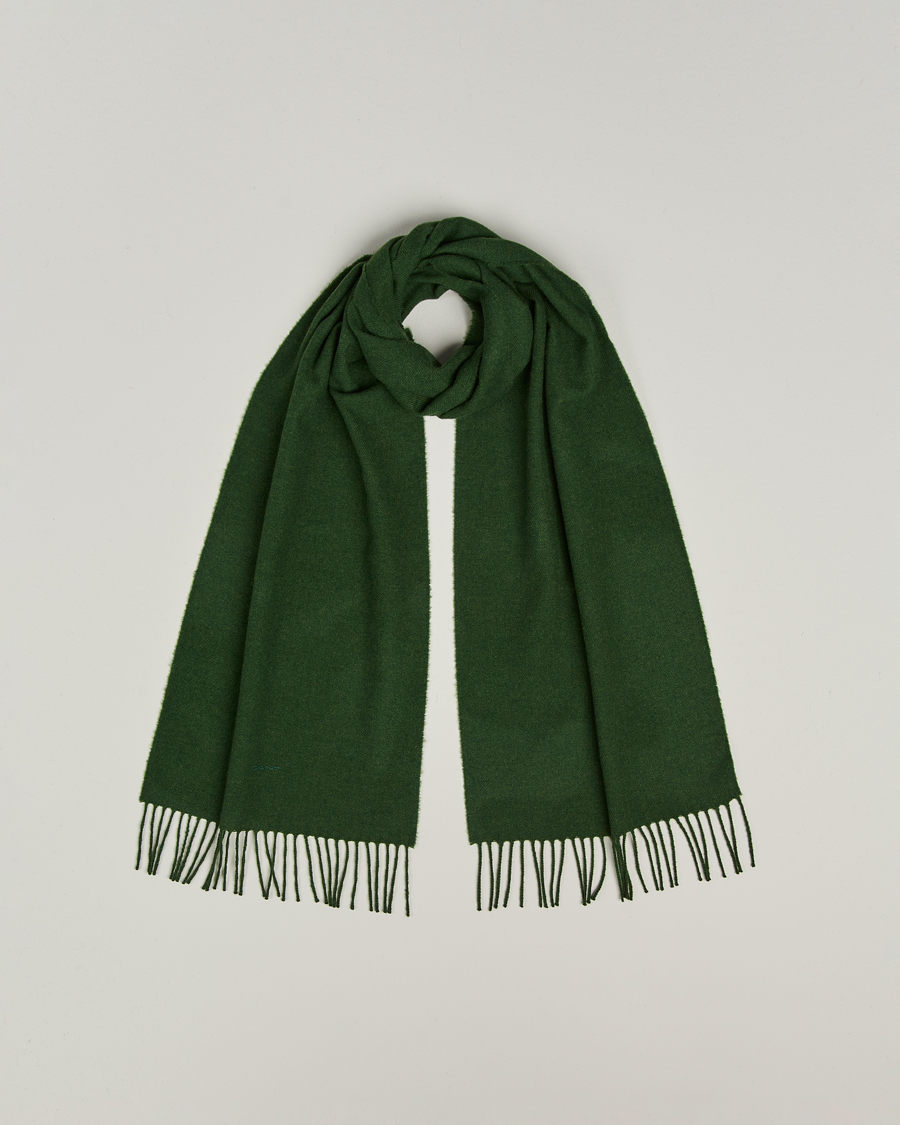 Men | GANT Wool Scarf Country Green | GANT | Wool Scarf Country Green