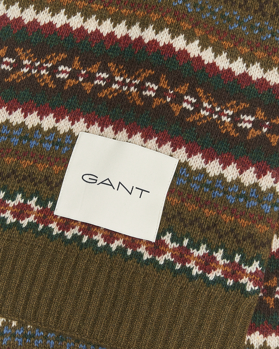 Men | GANT Fair Isle Scarf Country Green | GANT | Fair Isle Scarf Country Green