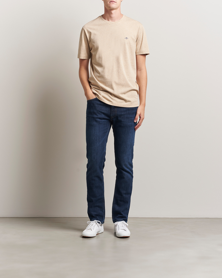 Men | T-Shirts | GANT | The Original T-Shirt Khaki Melange