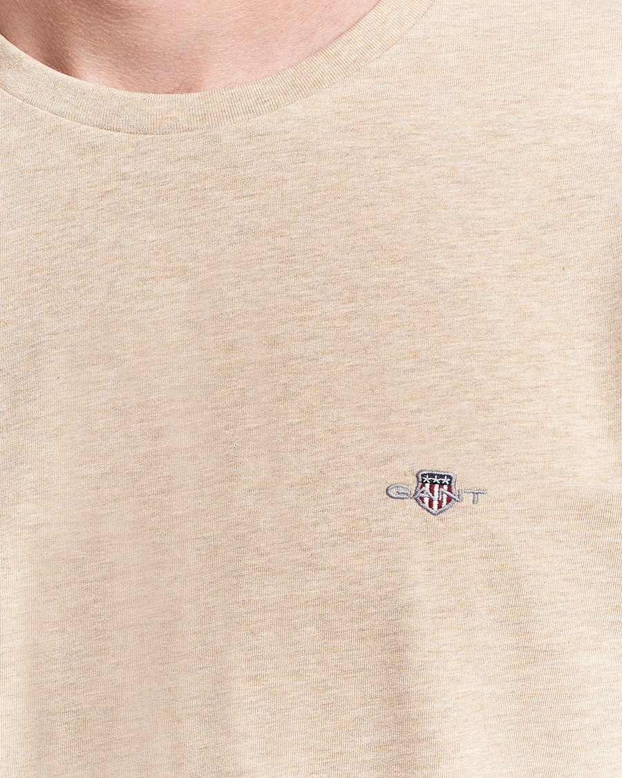 Men | T-Shirts | GANT | The Original T-Shirt Khaki Melange