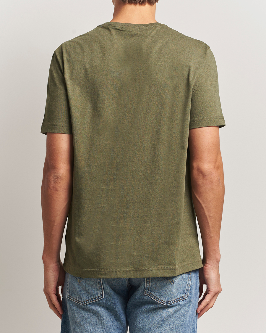 Men | T-Shirts | GANT | The Original T-Shirt Khaki Green Melange