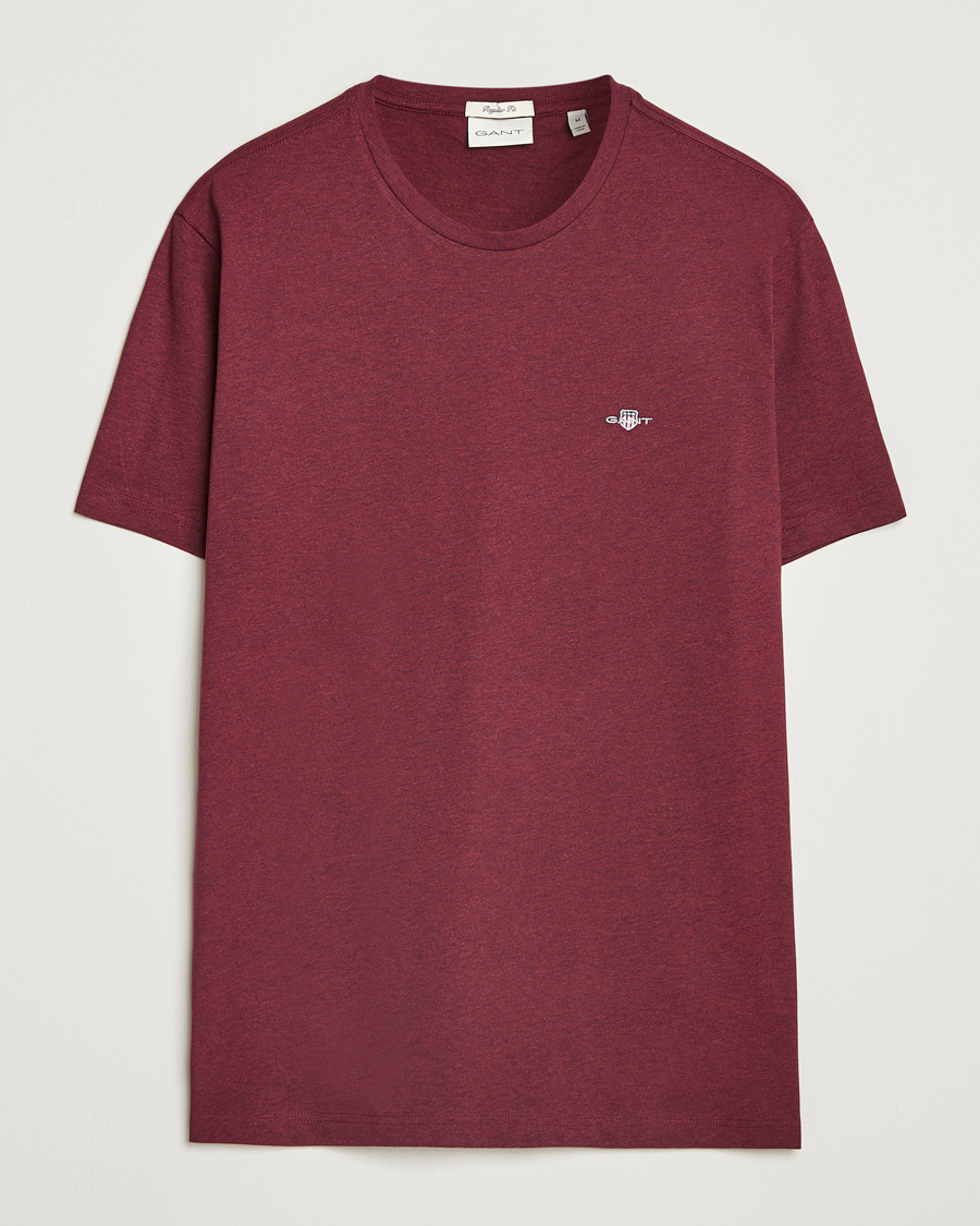 Men | T-Shirts | GANT | The Original T-Shirt Bordeaux Melange