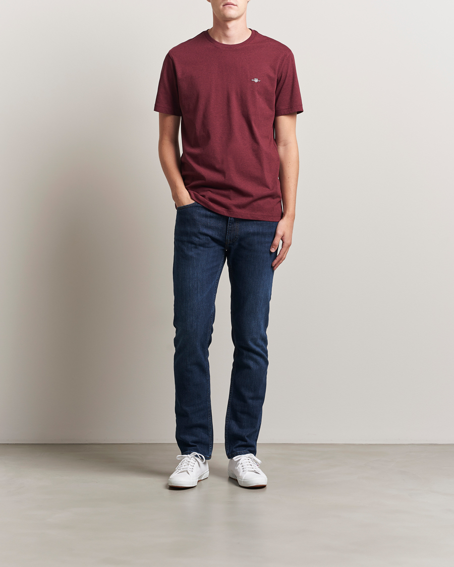 Men | T-Shirts | GANT | The Original T-Shirt Bordeaux Melange
