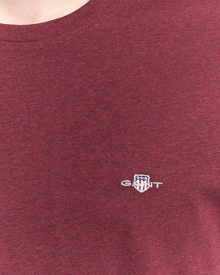 Men | T-Shirts | GANT | The Original T-Shirt Bordeaux Melange