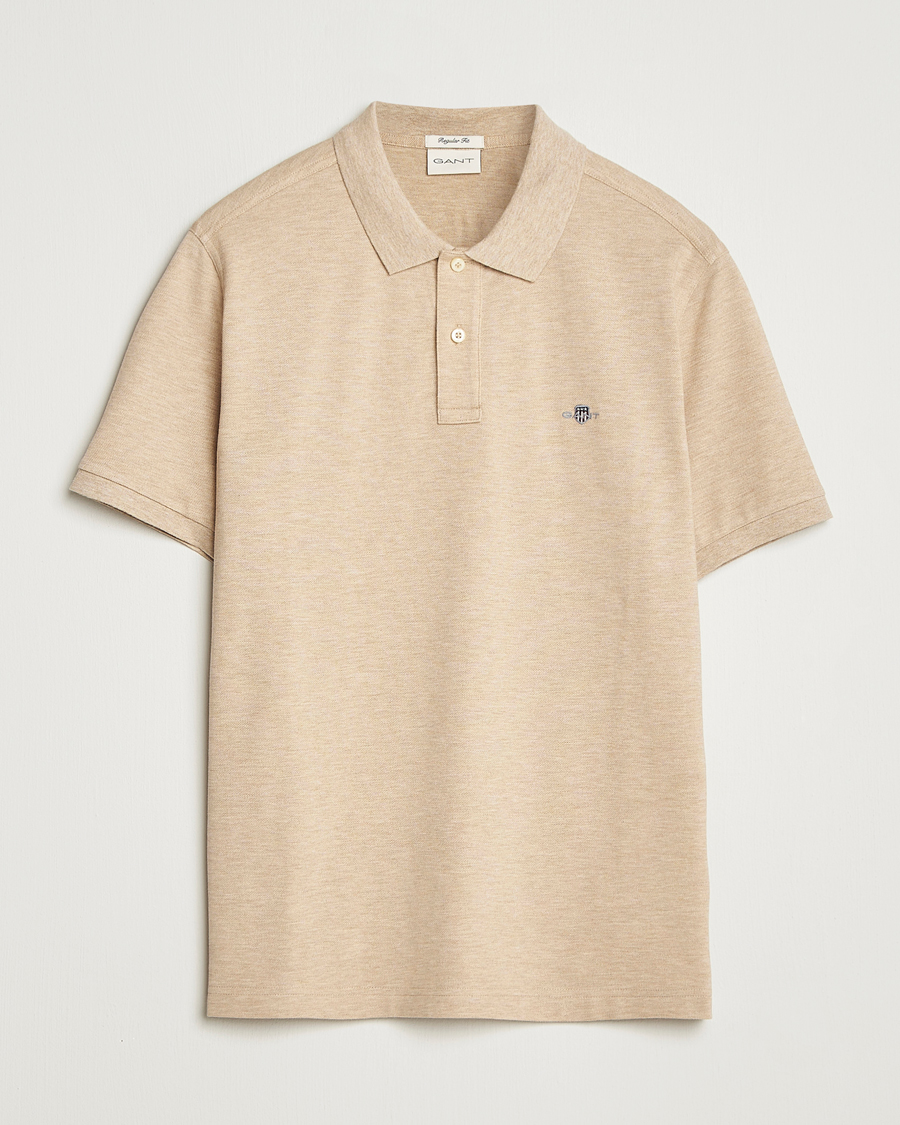Men | Polo Shirts | GANT | The Original Polo Khaki Melange
