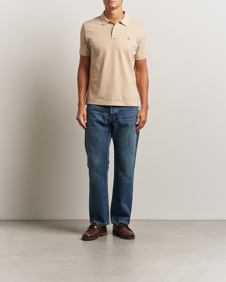 Men | Polo Shirts | GANT | The Original Polo Khaki Melange